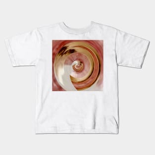 pink and gold whirl Kids T-Shirt